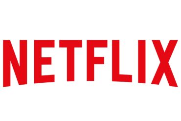 Red Netflix text logo on white background