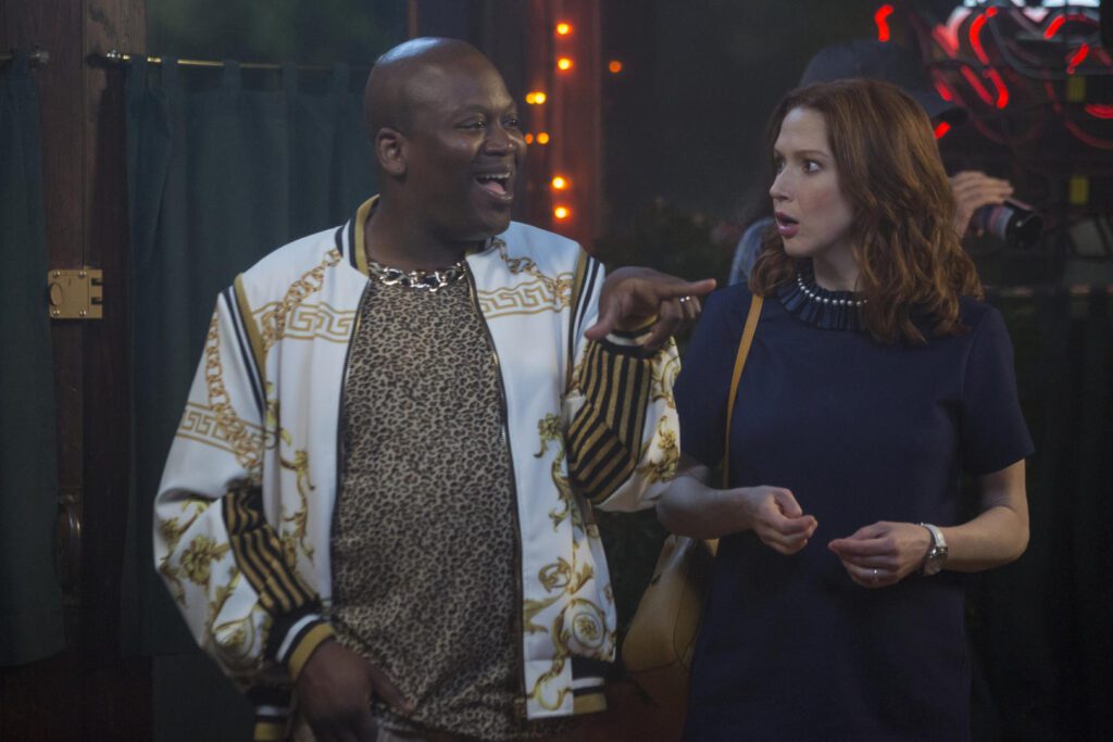 Kimmy Schmidt and Titus from the Netflix Original Film - Unbreakable Kimmy Schmidt: Kimmy vs The Reverend