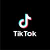 TikTok logo on black background