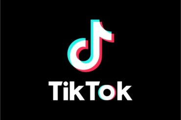 TikTok logo on black background