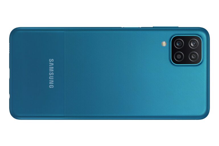 blue back of Samsung Galaxy A12
