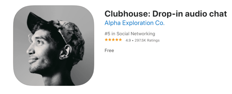 clubhouse details page on apple app store