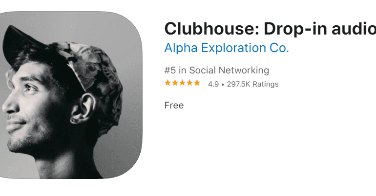 clubhouse details page on apple app store