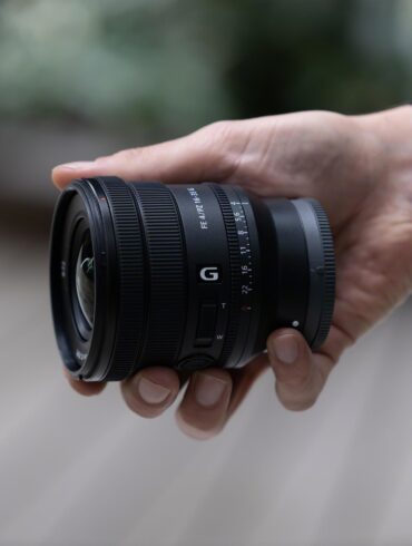 Picture of new Sony lens in a person's hand