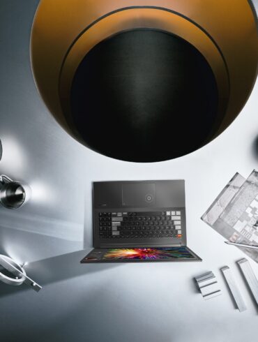 Top down stylised product shot of the Vivobook Pro 14X 16X OLED