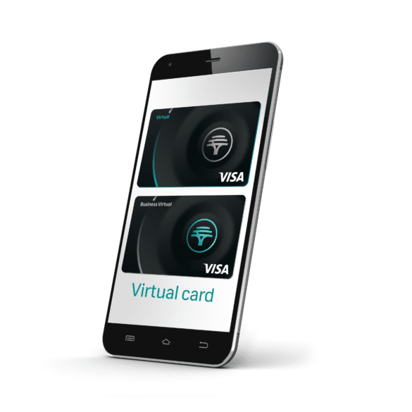 Image of FNB virtual cards on a phone display created for Black Friday