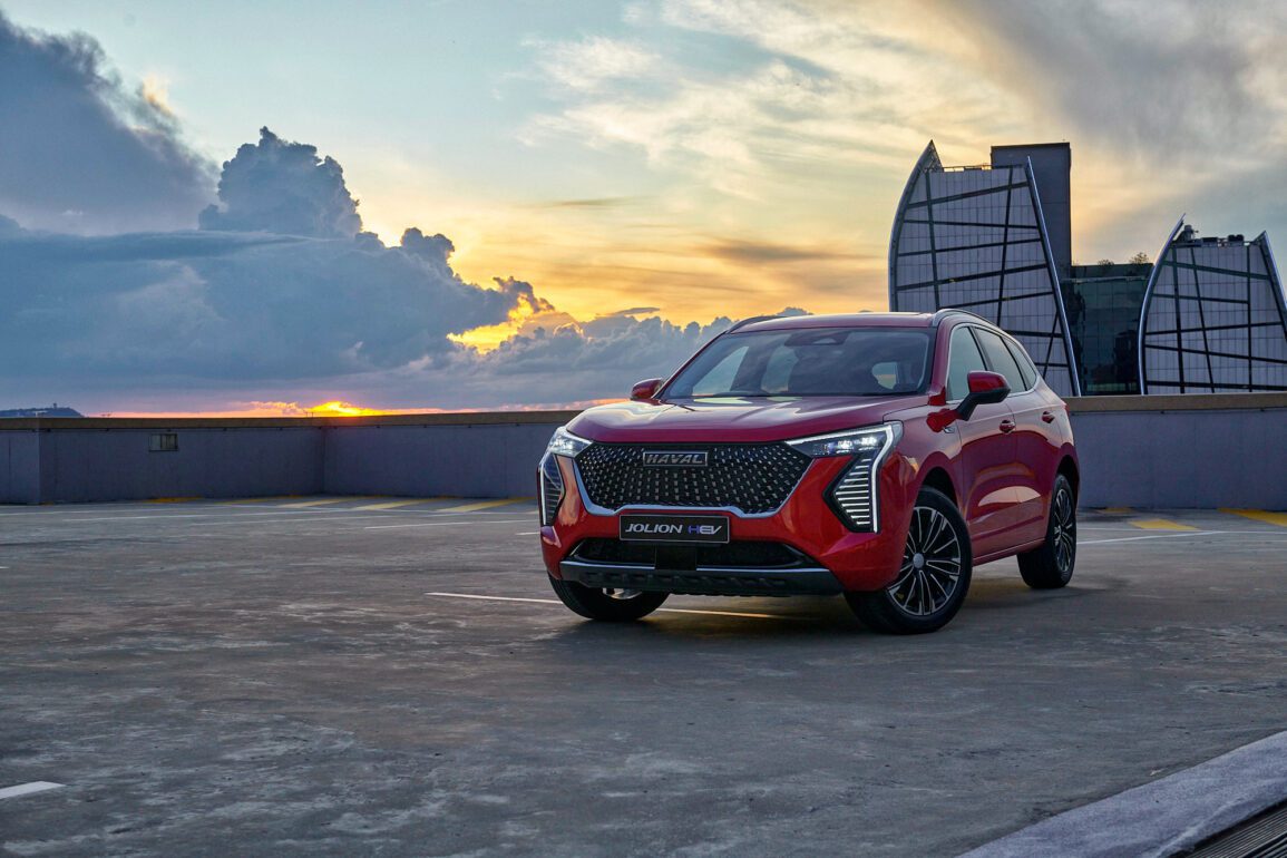 The Haval Jolion photographed on a rooftop in Sandton