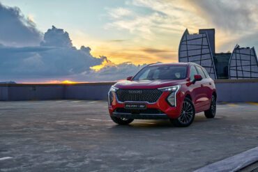 The Haval Jolion photographed on a rooftop in Sandton