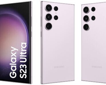 Group image of the Samsung Galaxy S23 Ultra in Misty Lilac