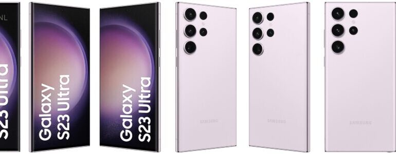 Group image of the Samsung Galaxy S23 Ultra in Misty Lilac