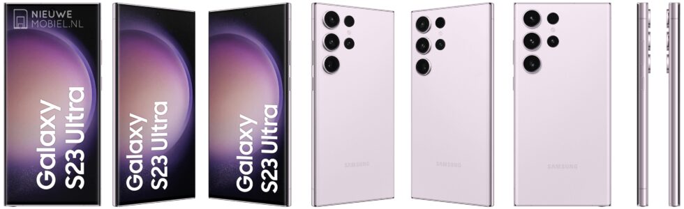 Group image of the Samsung Galaxy S23 Ultra in Misty Lilac