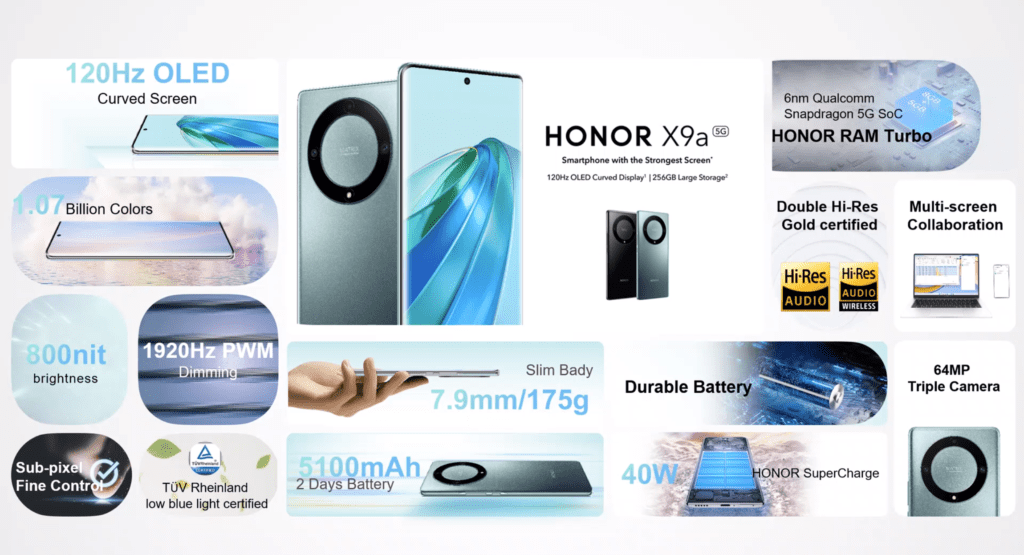 honor x9a features