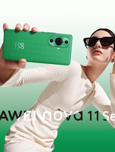 Stylised image of well dressed woman with sunglasses on holding a HUAWEI nova 11 Pro