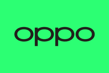 OPPO text logo against a green background